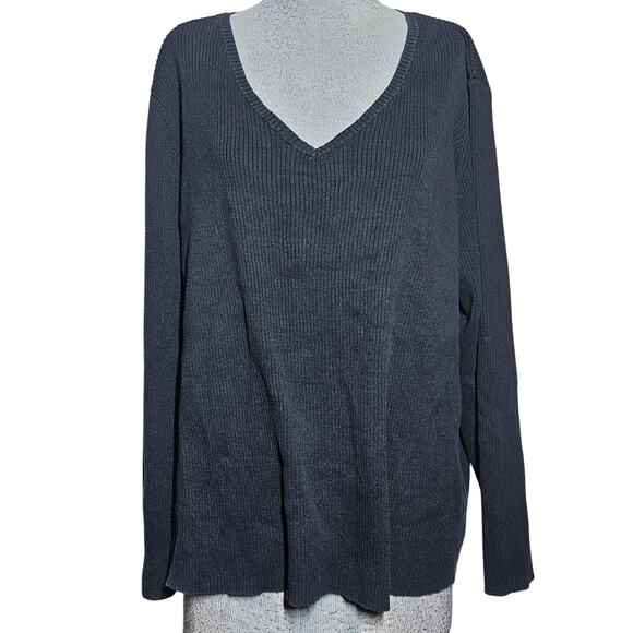Lane Bryant Black Cotton Sweater Size 22 24 - Picture 1 of 3